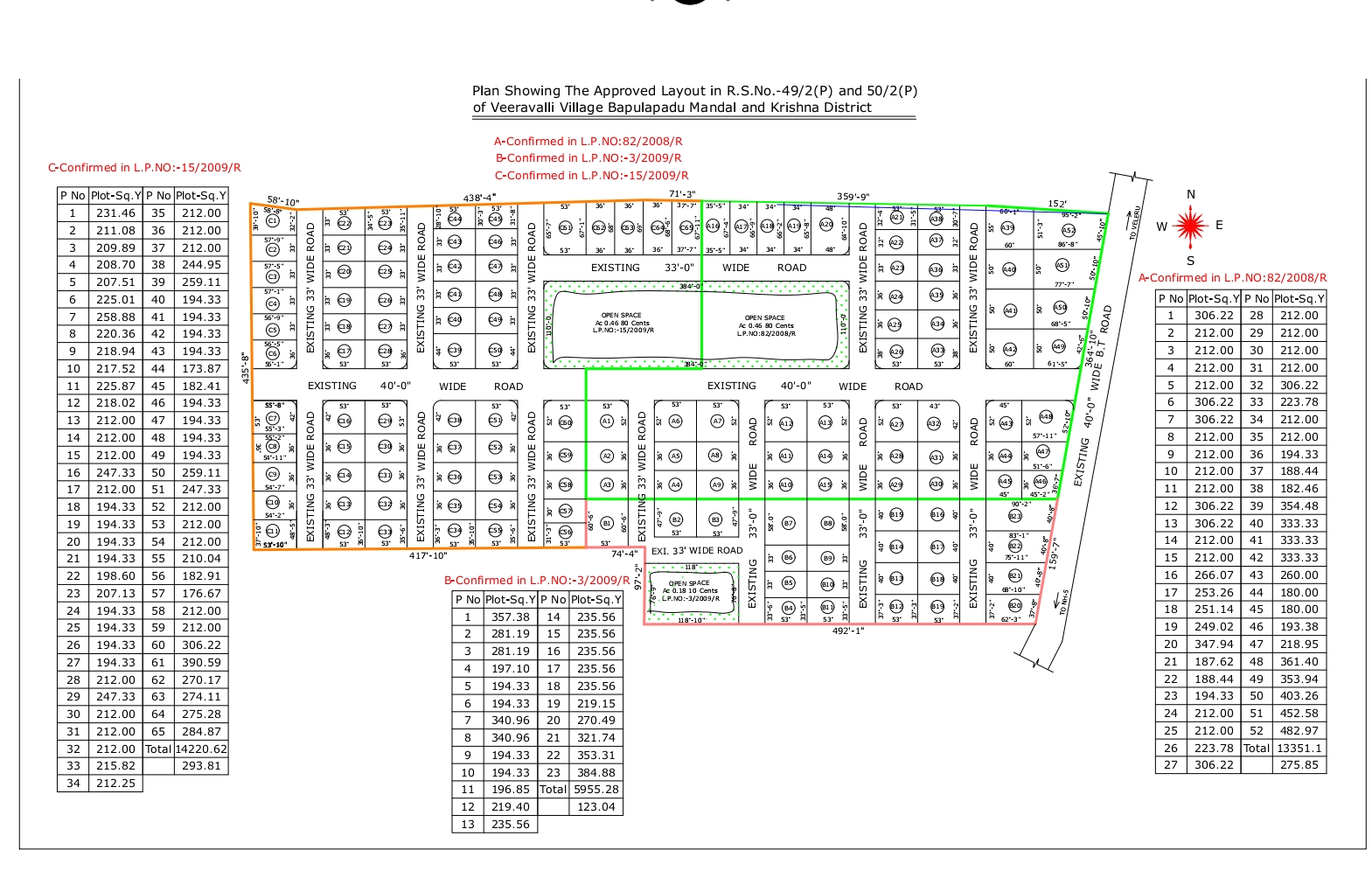 Premium Residential Layout Veeravalli Approved Plan Layout